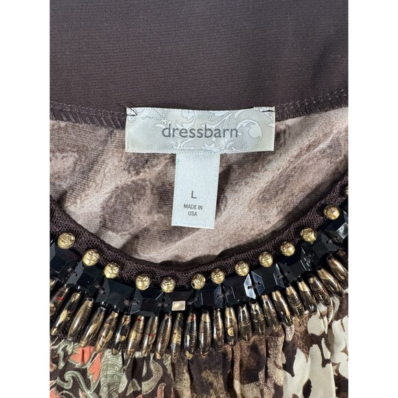 Vintage Dressbarn Beaded Neckline Sleeveless Blouse Y2K Boho Size L - Picture 5 of 9